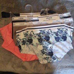 NWT IZOD Women's Ladies underwear 6 pairs large